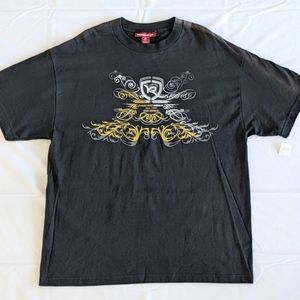 Vintage Rocawear XL Streetwear Casual 90s Hip Hop Rap NWT Graphic Black Shirt